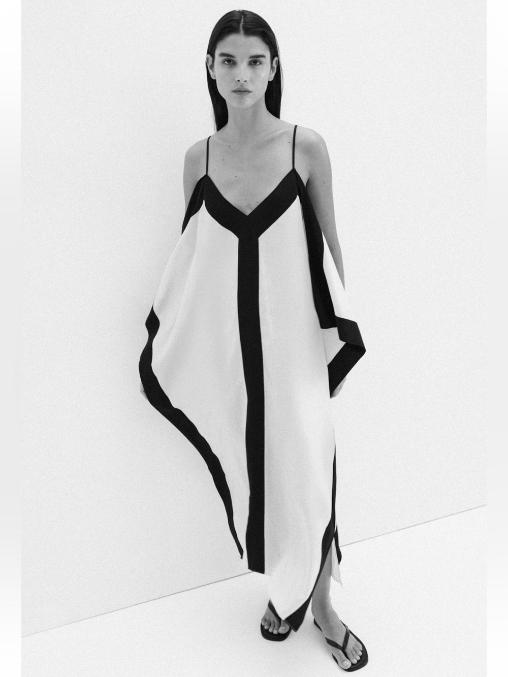 New H&M Flowing V-Neck Spaghetti Strap Maxi Dress - Picture 7 of 12